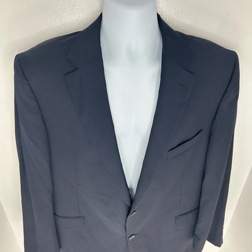 Jack Victor Blazer 46 Long 100% Wool Sport Coat Valentino CT Two‎ Button *READ